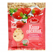 Каша Вышний город овсяная с клубникой со сливками 41г