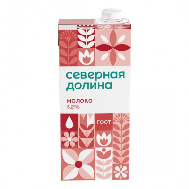 Молоко Северная долина ультрапастеризованное 3,2% 950г