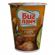 Пюре картофельное Биг Ланч с соусом с говядиной стакан 50г