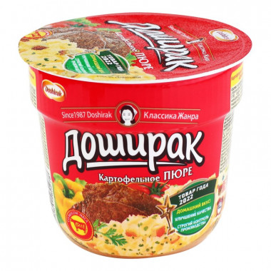 Пюре картофельное Доширак со вкусом мяса 40 г