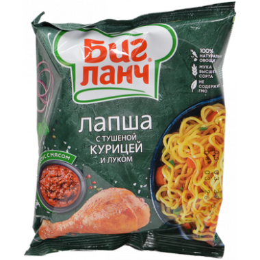 Лапша Кухня без границ Биг Ланч тушеная курица с луком 75г