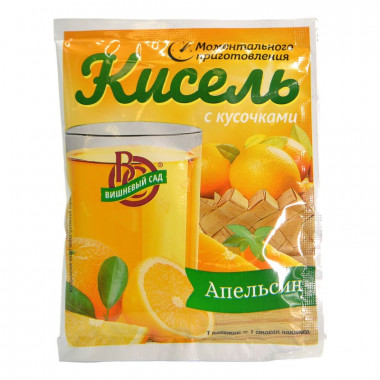 Кисель Вишневый сад апельсин с кусочками 30г б/п