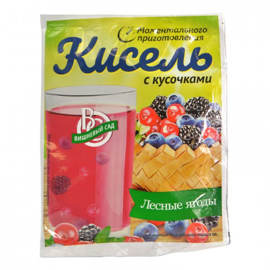Кисель Вишневый сад лесные ягоды с кусочками 30г б/п