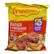 Лапша Роллтон яичная по-домашнему с говядиной 85г