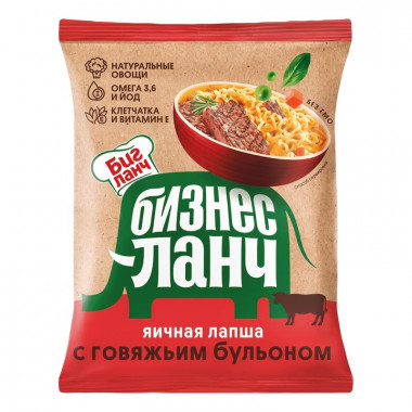 Лапша Бизнес Ланч яичная говядина 60г