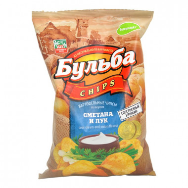 Чипсы Бульба со вкусом сметаны и лука 75г