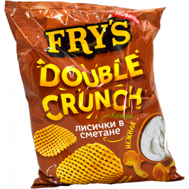 Чипсы FRY`S Лисички в сметане рифленые 130г