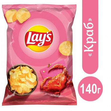 Чипсы Лэйс краб 140г