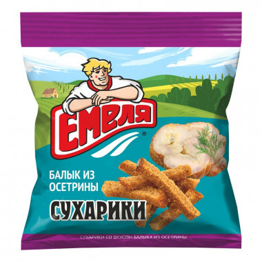 Сухарики Емеля балык из осетрины 40г