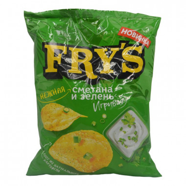 Чипсы FRY`S Сметана и зелень 130г