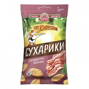 Сухарики от Мартина с беконом 60г