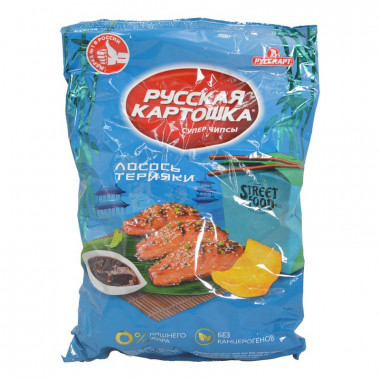 Чипсы Русская картошка вкус Лосось терияки 105г