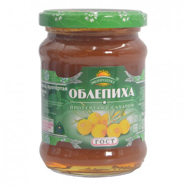 Облепиха Экопродукт протертая с сахаром 320г ст/б