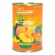 Персики Барко половинки в сиропе 425 мл ж/бн