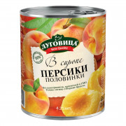 Персики Луговица половинки в сиропе 425мл ж/б