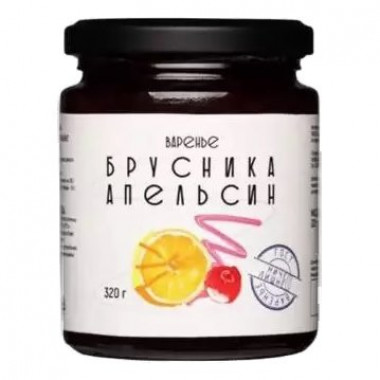 Варенье Мастер Джем Чистая польза Домашнее бруснично-апельсиновое 320г ст/б