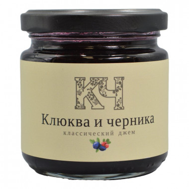 Джем Русский лес клюква и черника 220г