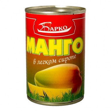 Манго Барко в легком сиропе 425г ж/б