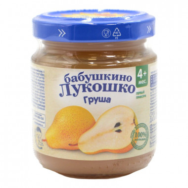Пюре Бабушкино лукошко груша с 3,5мес. 100г