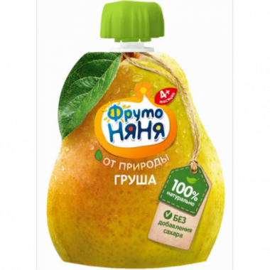 Пюре Фруто-няня груша натуральное 90г