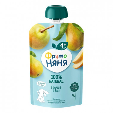 Пюре Фруто-няня груша натуральное 90г