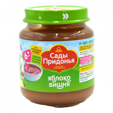 Пюре Сады Придонья яблоко/вишня 120г