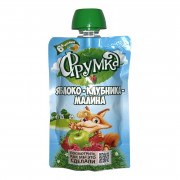 Пюре Фрумка яблоко-клубника-малина 90г м/у 6+