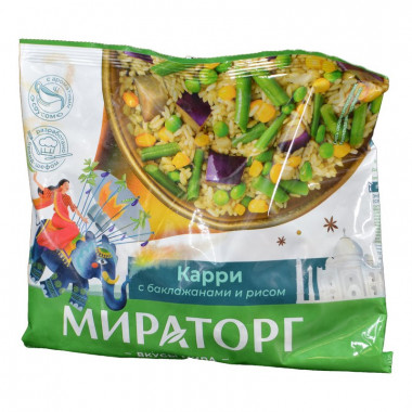 Карри Мираторг с баклажанами и рисом 400г с/м