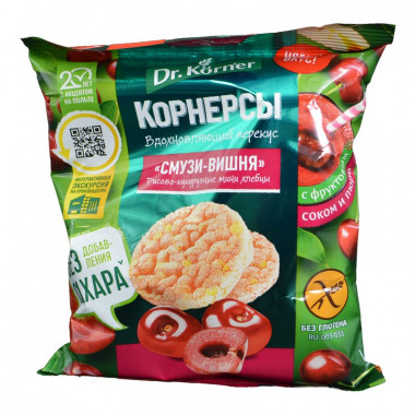 Корнерсы Д.Кернер рисово-кукурузные смузи-вишня 40г