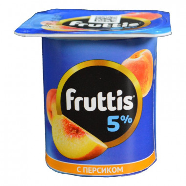 Продукт йогуртовый Фруттис персик клубника 5% 115г