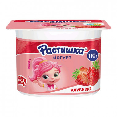 Йогурт Растишка клубника 3% 110г