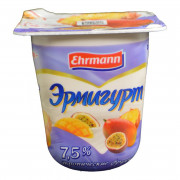 Продукт йогуртный Эрмигурт сливочный тропические фрукты 7,5% 100г