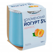 Йогурт Коломенский термостатный абрикос 5% 140г Йогурт Коломенский термостатный абрикос 5% 140г