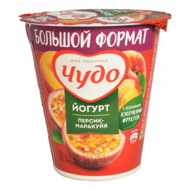 Йогурт Чудо персик-маракуйя 2% 290г