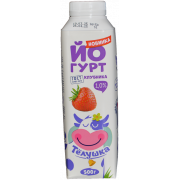Йогурт Тёлушка со вкусом клубники 1,0% 500г