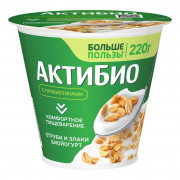 Биойогурт АктиБио отруби злаки 2,9% 220г