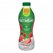 Биойогурт АктиБио обогащенный Клубника земляника 1,5% 870г бут