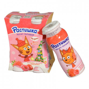Йогурт Растишка питьевой клубника-малина-земляника 1,6% 90г