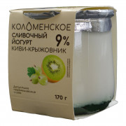 Йогурт Коломенский сливочный киви-крыжовник 9% 170г ст/б Йогурт Коломенский сливочный киви-крыжовник 9% 170г ст/б