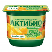 Биойогурт АктиБио манго-папайя 3% 130г
