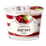 Йогурт Коломенский брусника-клюква 4,9% 250г Йогурт Коломенский брусника-клюква 4,9% 250г