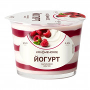 Йогурт Коломенский Малиновое фраппе 4,9% 250г Йогурт Коломенский Малиновое фраппе 4,9% 250г