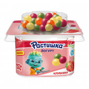 Йогурт Растишка клубника злаки драже 116г