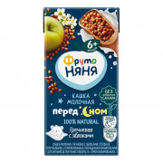 Кашка Фруто-няня гречневая молочная с яблоками готовая к употреблению 200мл