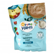 Каша Фруто-няня пшеничная молочная с яблоками и земляникой 200г