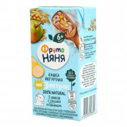Кашка Фруто-няня молочно-овсяная йогуртная 5 злаков с грушей и бананом готовая к употреблению200мл