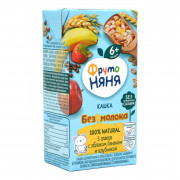 Каша Фруто-няня 5 злаков безмолочная с яблоком бананом клубникой 0,2л