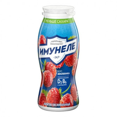 Напиток кисломолочный Нео айдиа имунели земляника жир.1,2% 100г