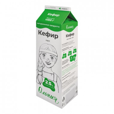 Кефир Олонецкий мк жир.2,5% 1,0кг