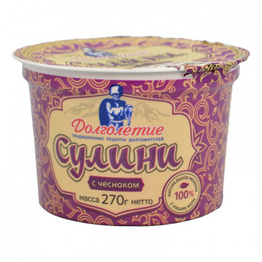 Продукт кисломолочный Долголетие Соус Сулини с чесноком 6-8% 270г